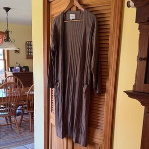 Light Brown Long Cardigan
